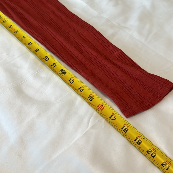 Pilcro Anthropologie Red Button Down Puff Sleeve Ribbed Knit Cardigan Top Sz S - Picture 11 of 14